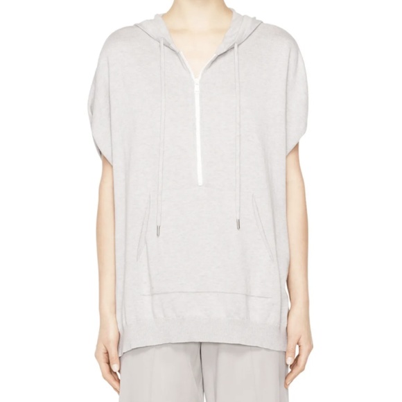 ATM Anthony Thomas Melillo Pullover Top Sweatshirt Poncho Gray Cashmere Sz M/L❤️ - Picture 1 of 6